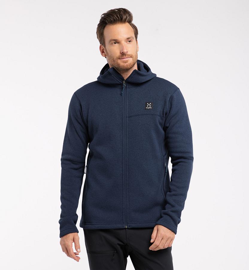 Haglöfs Mens Swook Fleece Dark Blue New Zealand 18302JXWE
